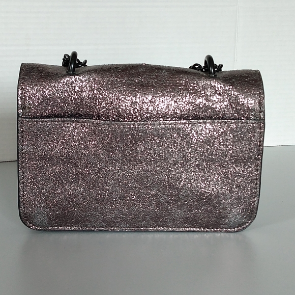 Steve Madden Grey Glitter Steel Chain Crossbody Bag - Picture 3 of 13